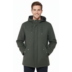 Levi's Woodside Mission Parka Men's XL Gray Fishtail Jacket Water Resistant EUC